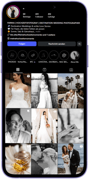 Social Media – Hochzeitsfotografie auf Instagram
